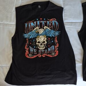 Black Graphic Tank Top